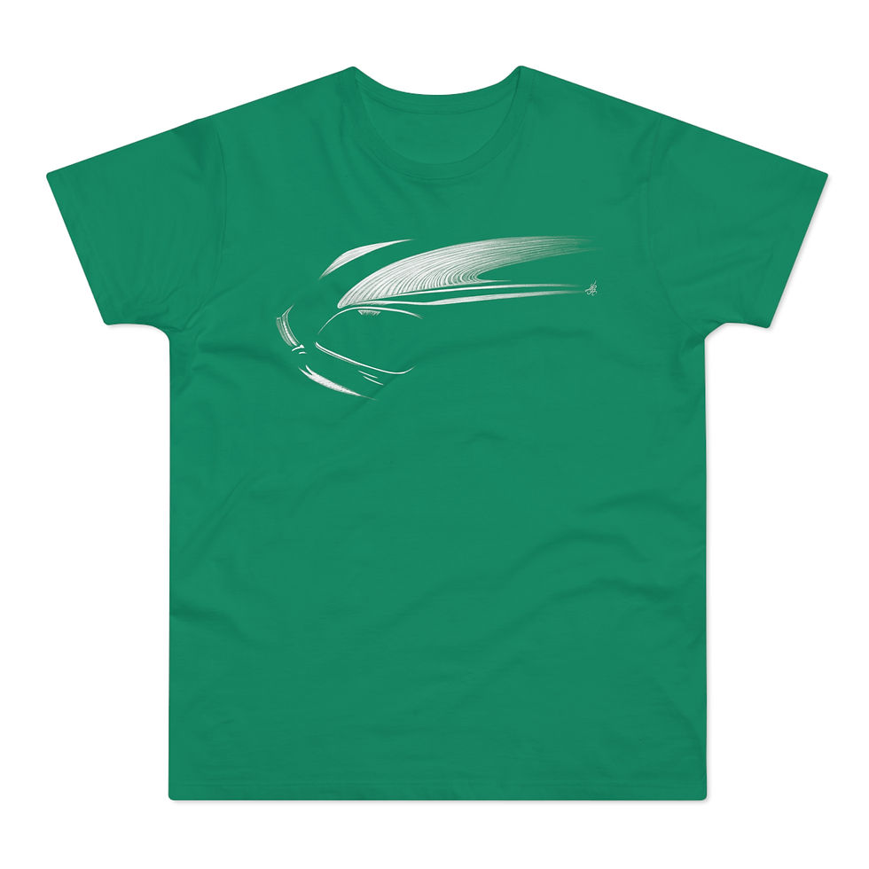Miniature : T-shirt Citroën DS, 21 Pallas, unisexe, 70s, vert menthe