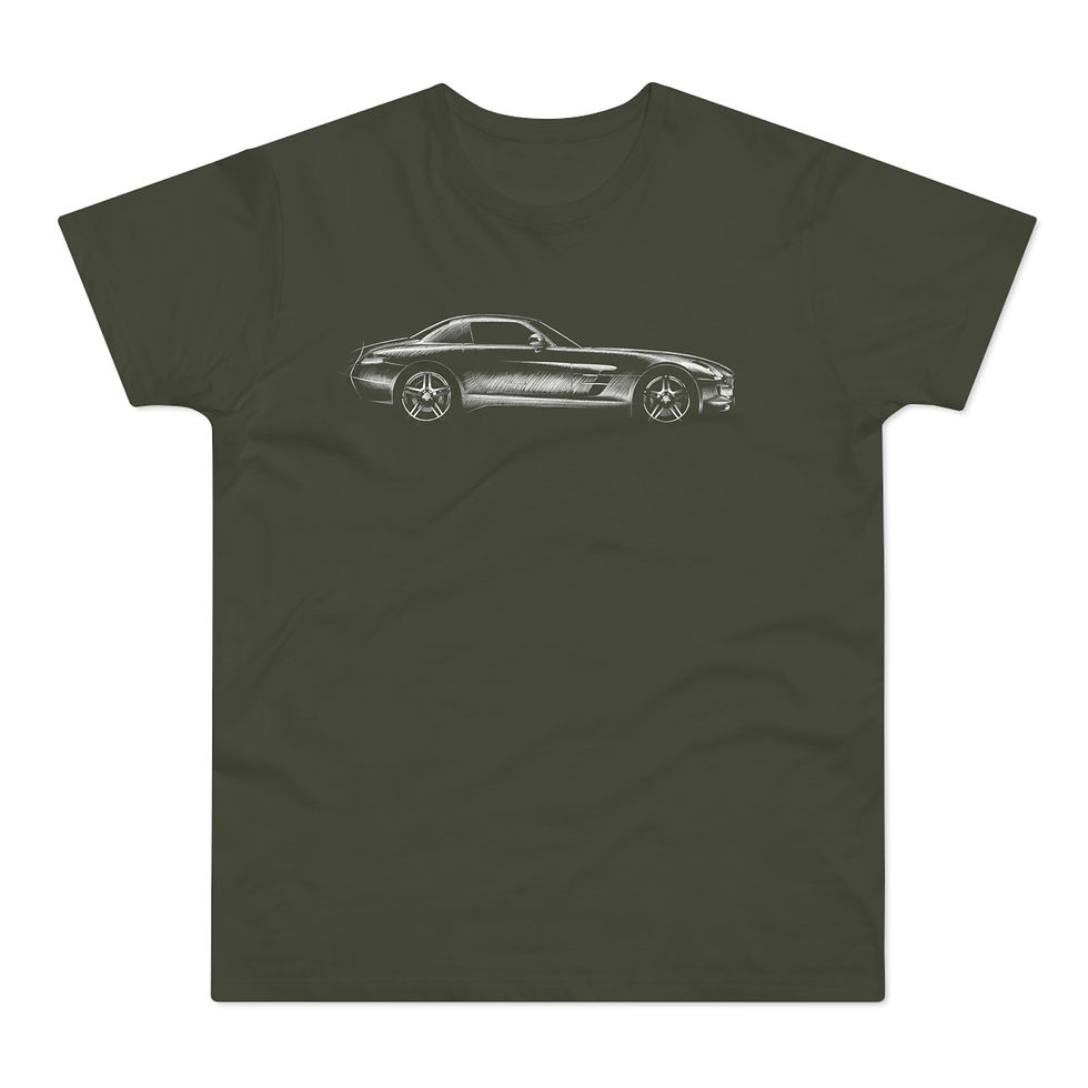 Miniature : T-shirt Mercedes SLS AMG, unisexe, kaki