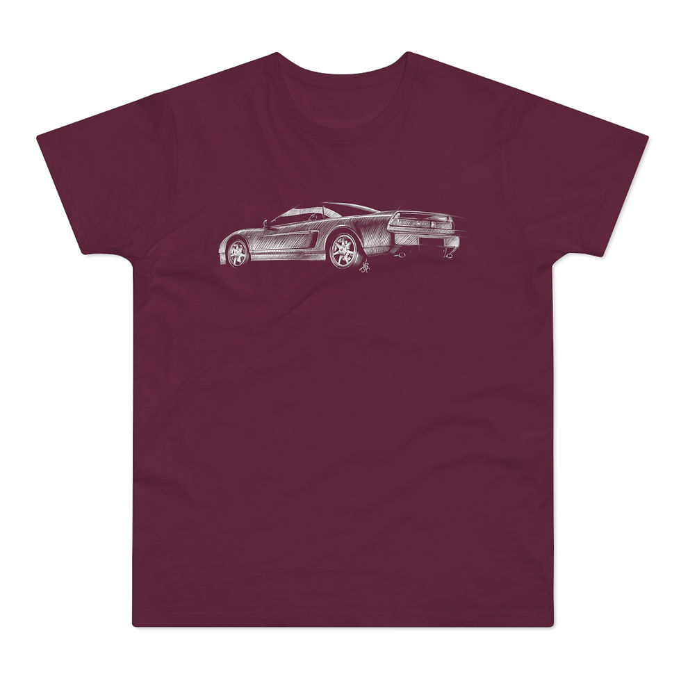 Miniature : T-shirt Honda NSX, 1990, unisexe, bordeaux