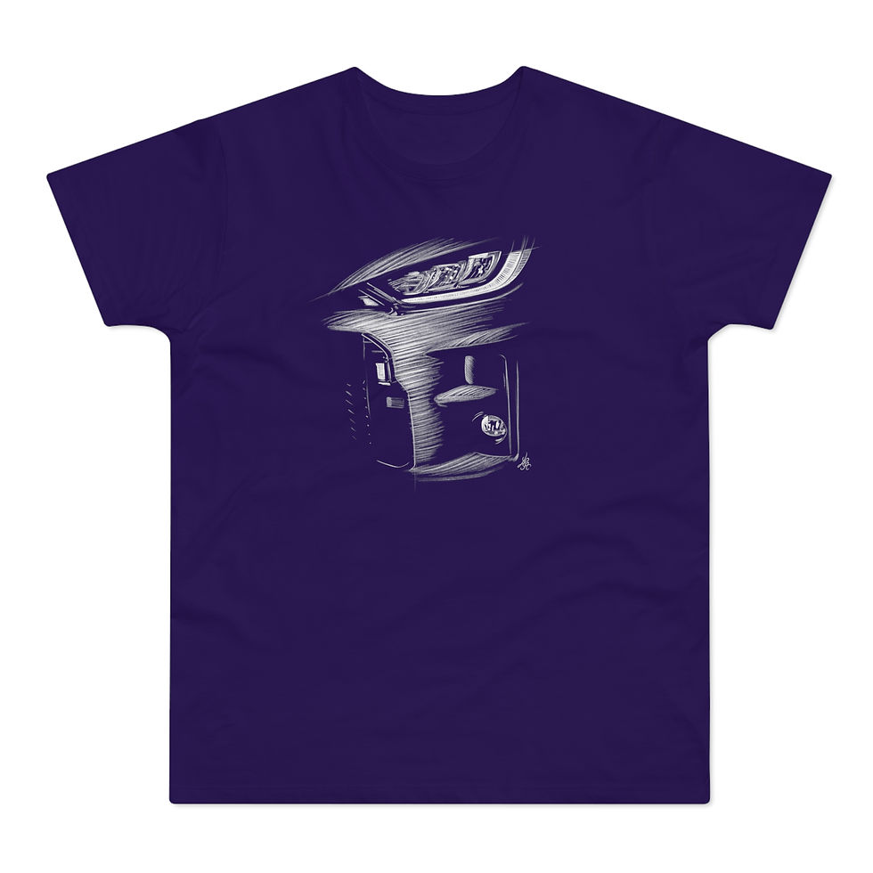 Miniature : T-shirt Toyota Yaris GR, unisexe, violet