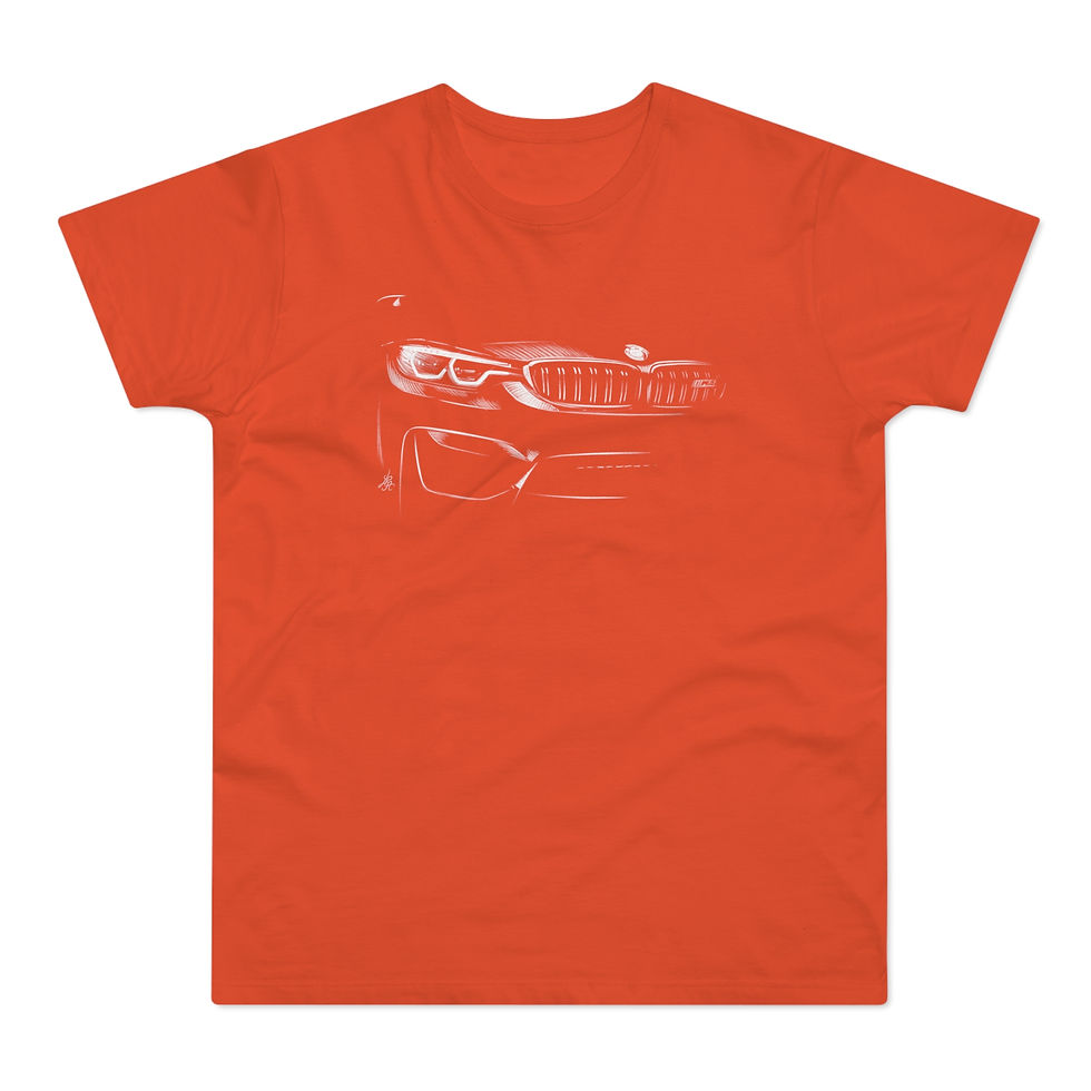 Miniature : T-shirt BMW M4, f82, unisexe, orange