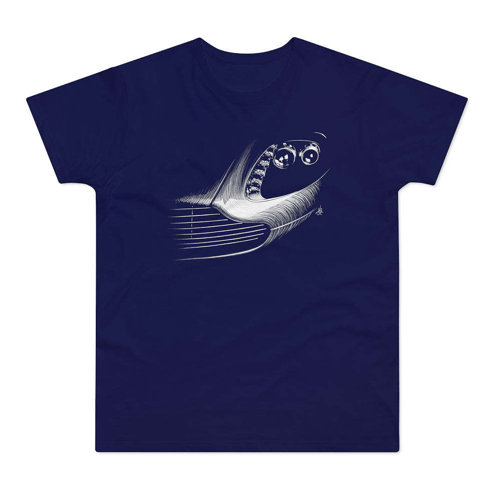 Miniature : T-shirt Aston Martin Vantage, V12, unisexe, bleu marine