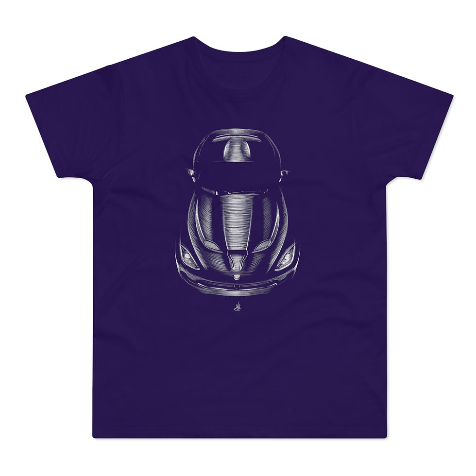 Miniature : T-shirt Dodge Viper GTS, unisexe, violet