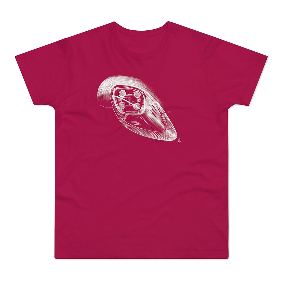 Miniature : T-shirt Porsche 918 Spyder, unisexe, rose