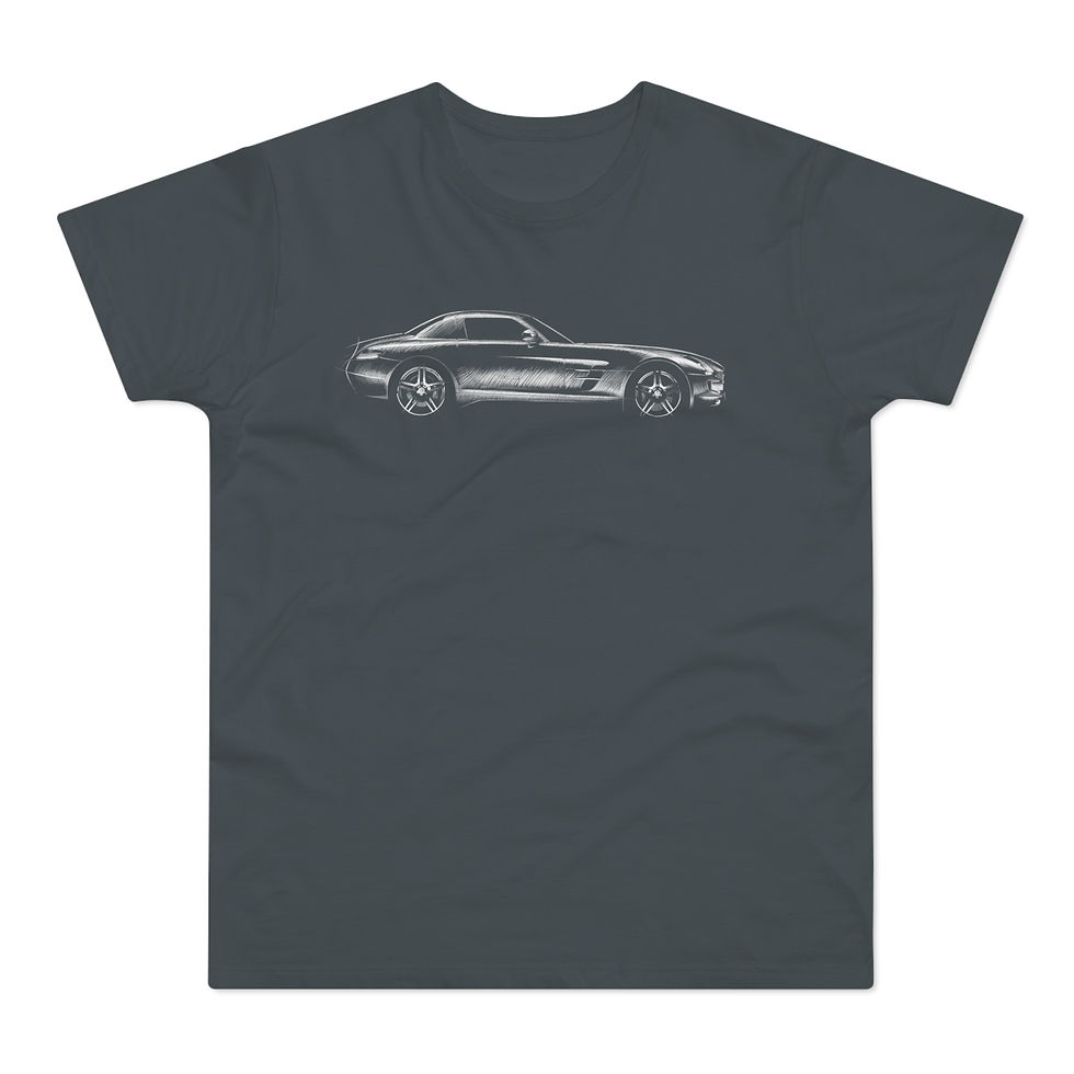 Miniature : T-shirt Mercedes SLS AMG, unisexe, gris