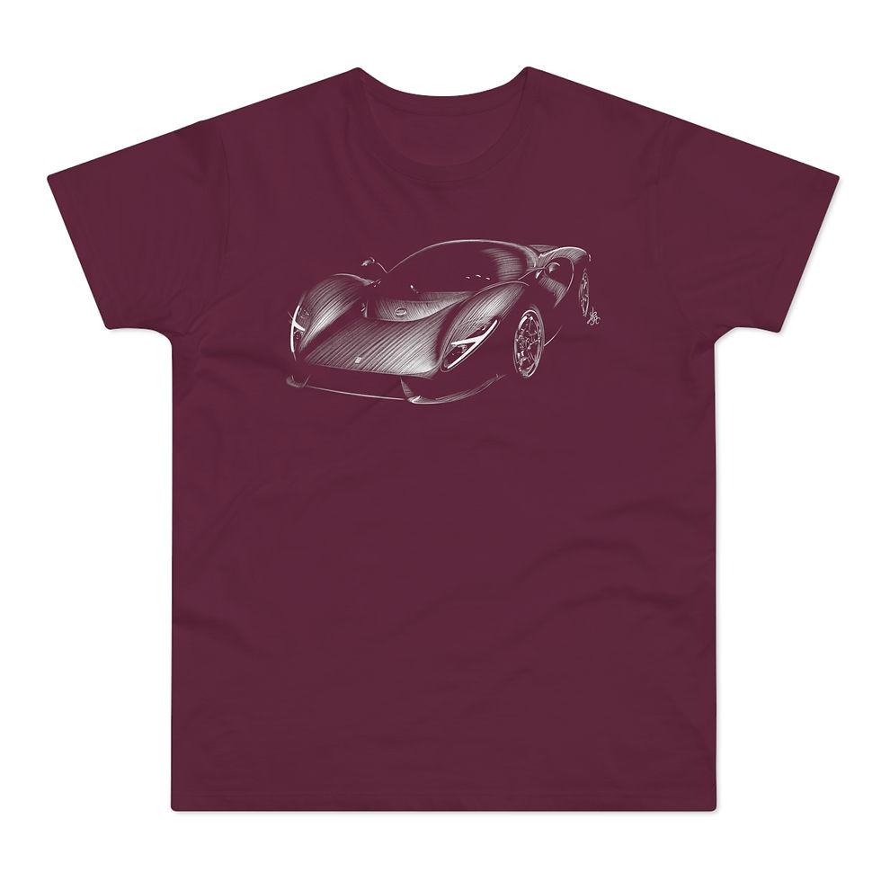 Miniature : T-shirt Detomaso P72, unisexe, bordeaux