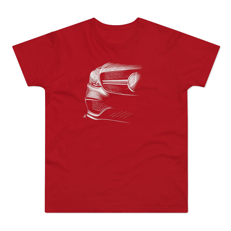 Miniature : T-shirt Mercedes C63 AMG, unisexe, rouge