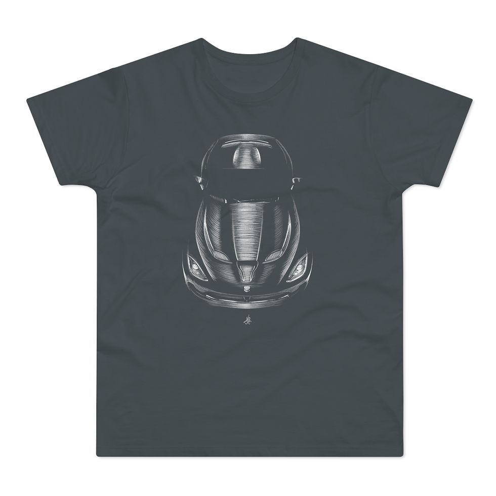 Miniature : T-shirt Dodge Viper GTS, unisexe, gris