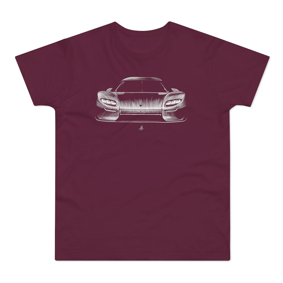 Miniature : T-shirt Koenigsegg CCX50, unisexe, bordeaux