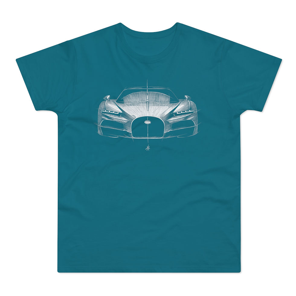 Miniature : T-shirt Bugatti Tourbillon, unisexe, bleu