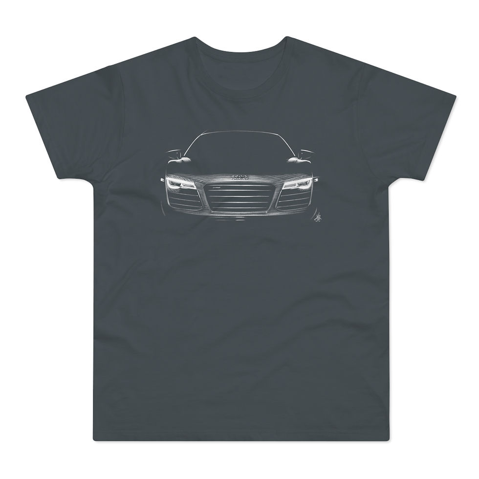 Miniature : T-shirt Audi R8, unisexe, gris