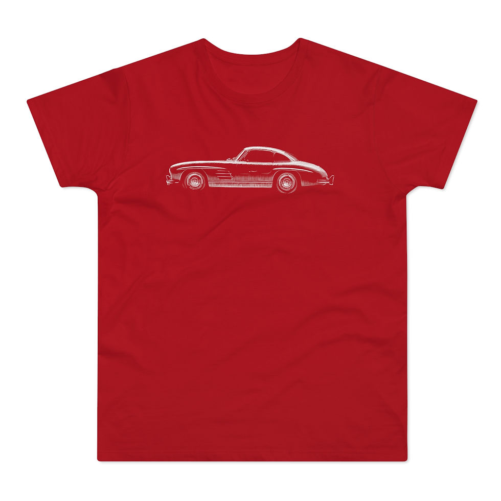 Miniature : T-shirt Mercedes 300sl, 60s, unisexe, rouge