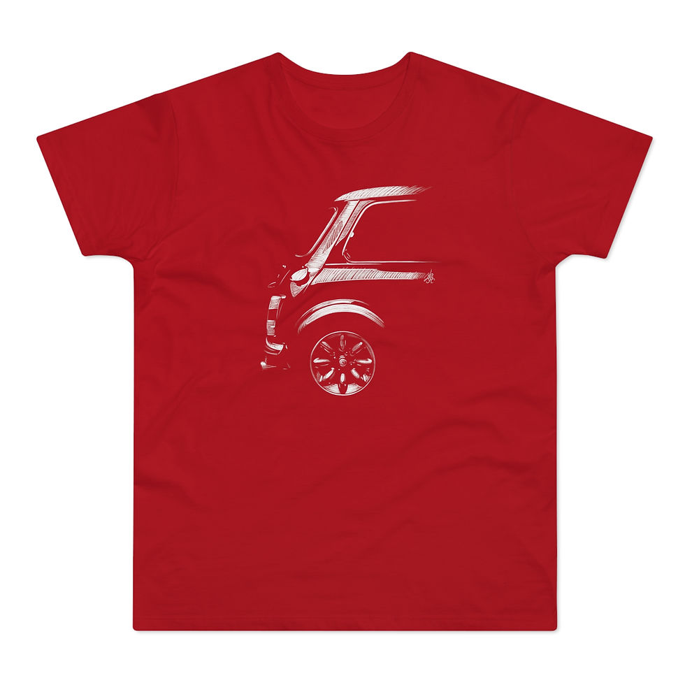 Miniature : T-shirt Mini Cooper, unisexe, rouge