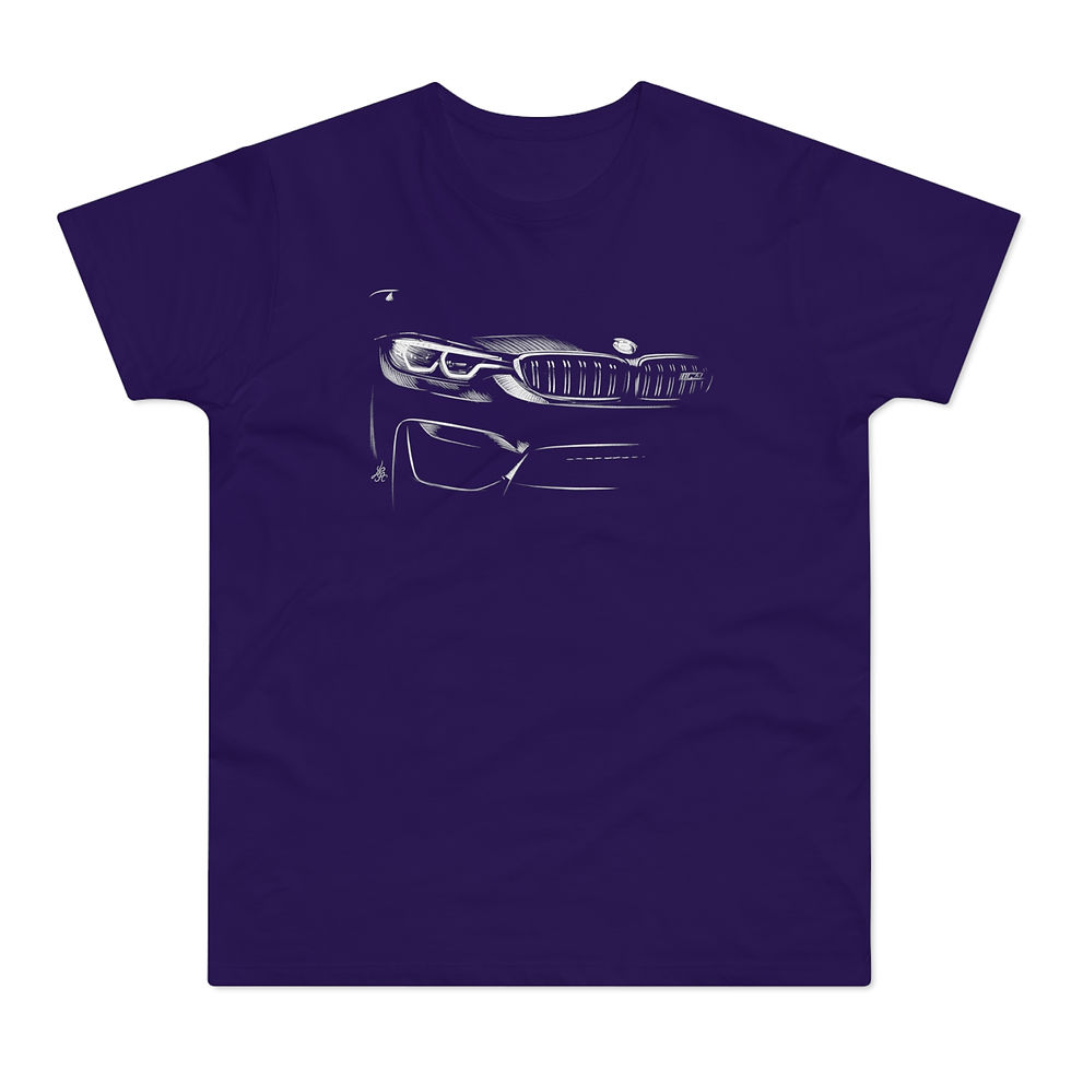 Miniature : T-shirt BMW M4, f82, unisexe, violet