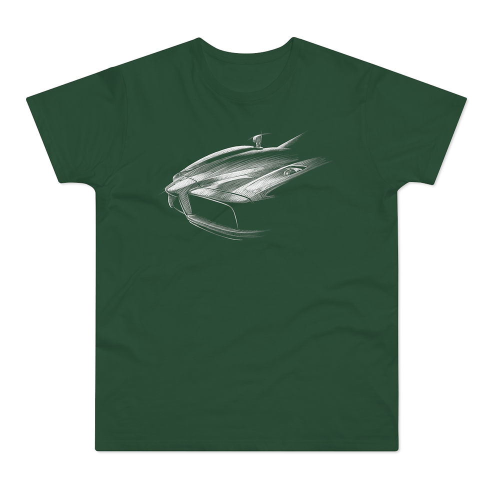 Miniature : T-shirt Ferrari Enzo, supercar, unisexe, vert bouteille