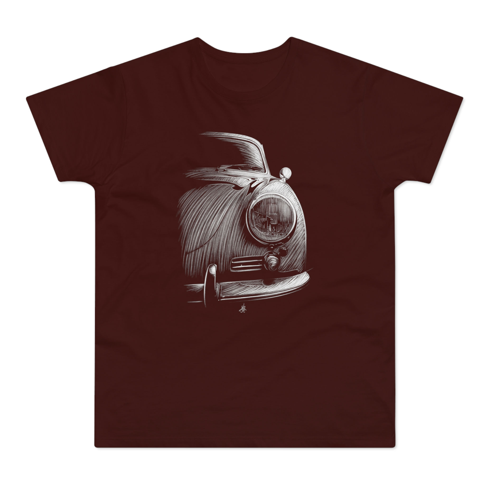 T-shirt Porsche 356, unisexe, été, vintage, marron