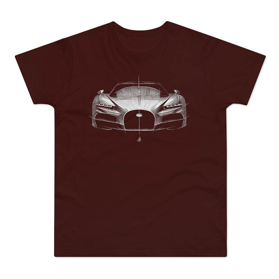 Miniature : T-shirt Bugatti Tourbillon, unisexe, marron