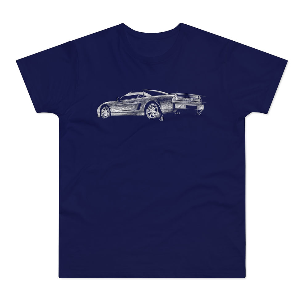 Miniature : T-shirt Honda NSX, 1990, unisexe, bleu marine