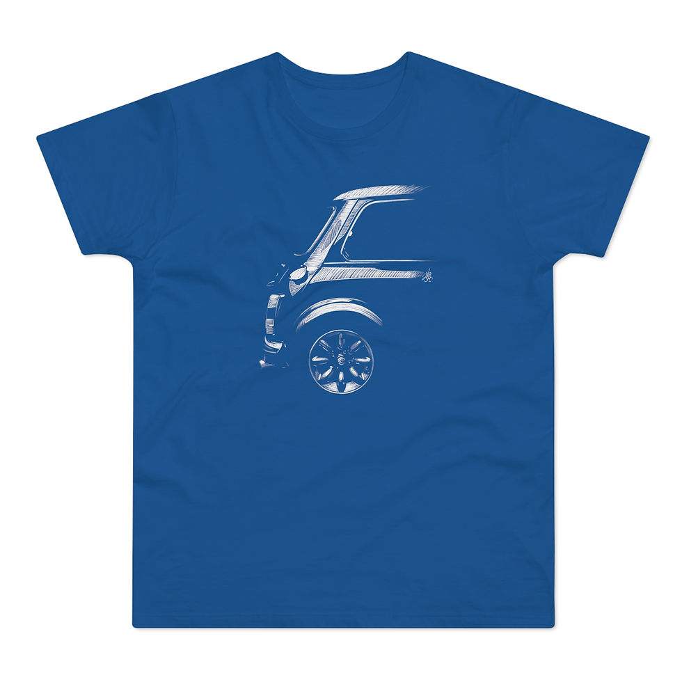 Miniature : T-shirt Mini Cooper, unisexe, bleu roi