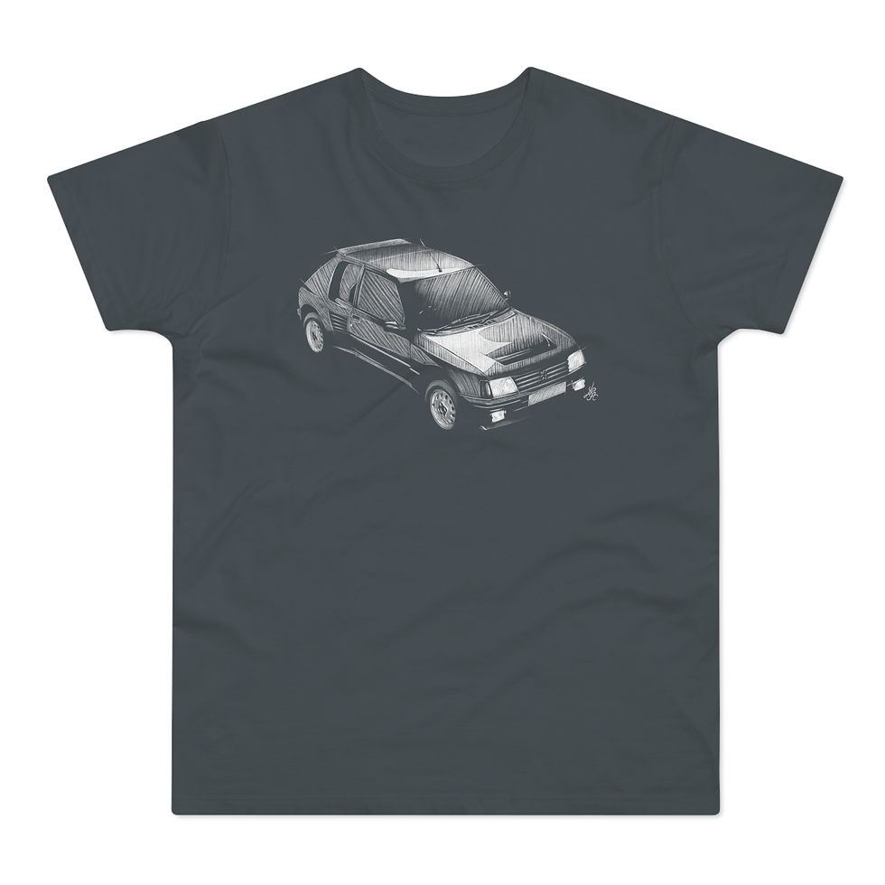 Miniature : T-shirt Peugeot 205 T16, unisexe, gris