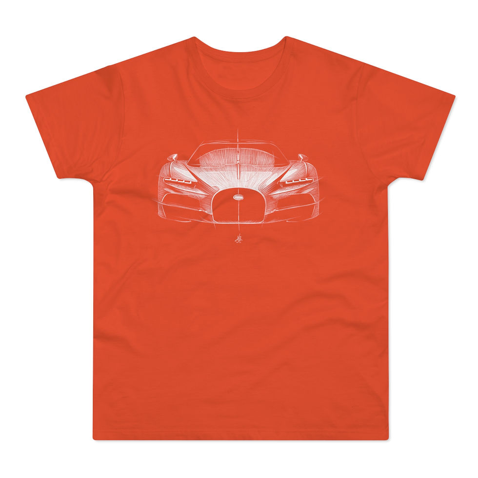 Miniature : T-shirt Bugatti Tourbillon, unisexe, orange
