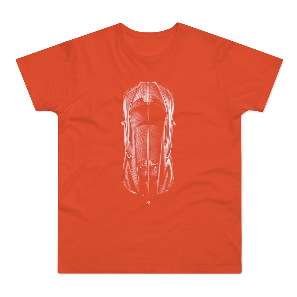 Miniature : T-shirt Bugatti Tourbillon, unisexe, orange