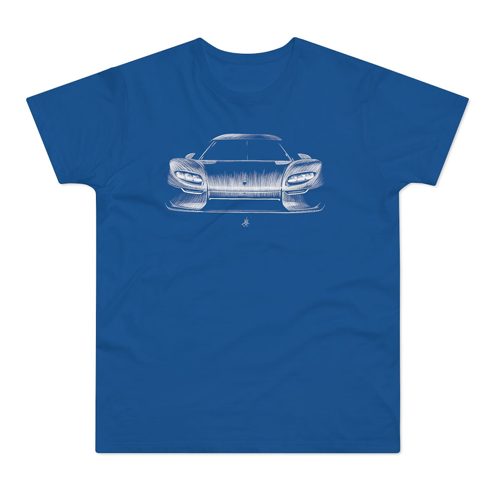 Miniature : T-shirt Koenigsegg CCX50, unisexe, bleu roi