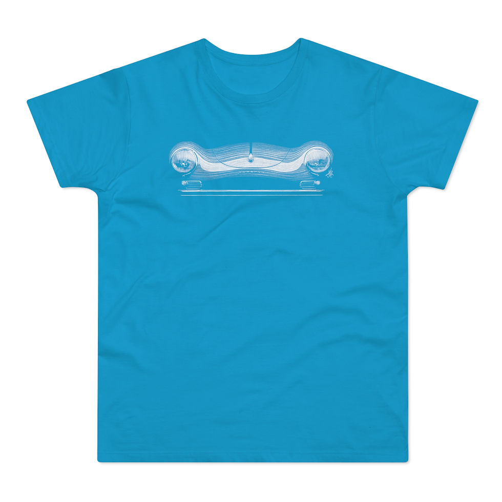 Miniature : T-shirt Porsche 356, unisexe, bleu ciel