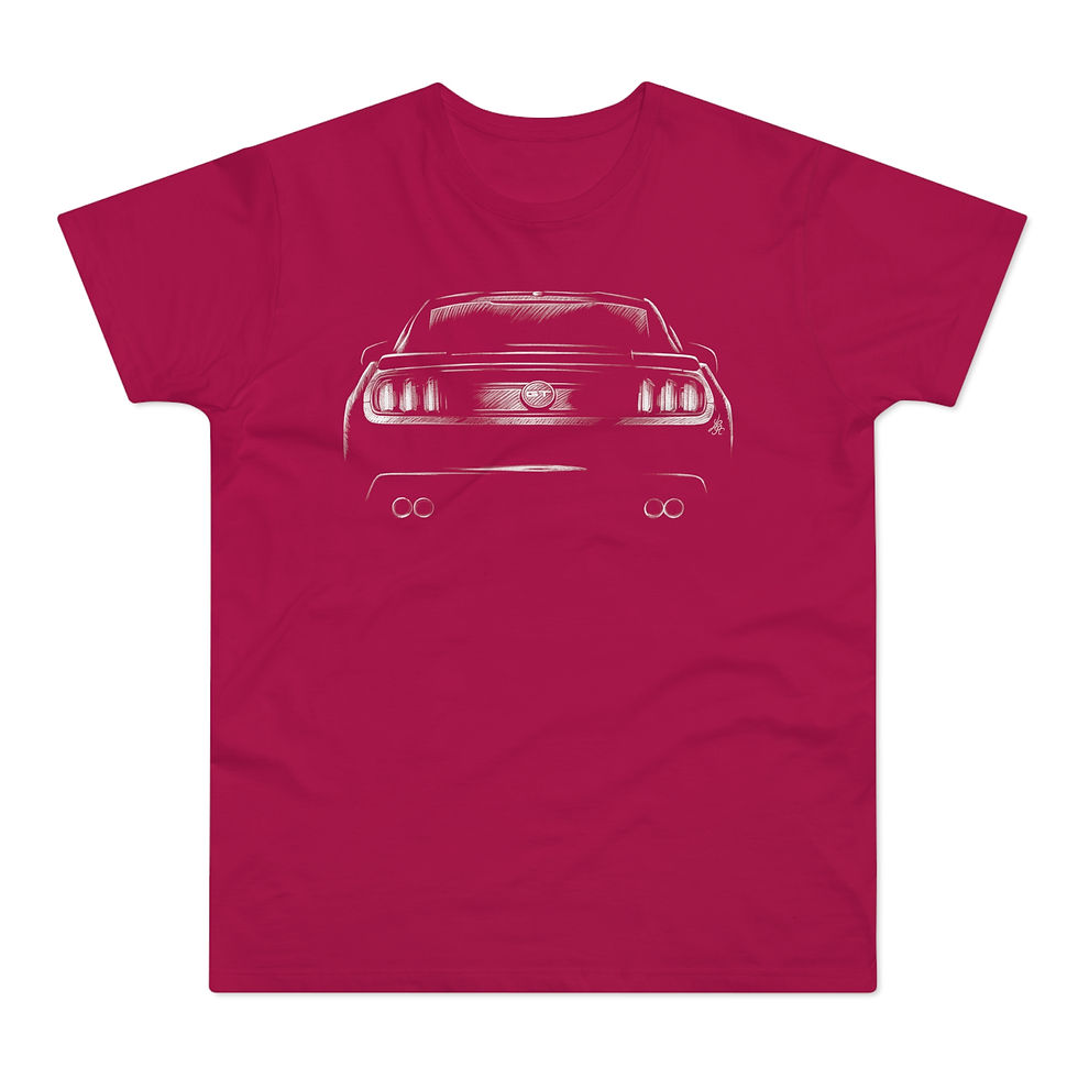 Miniature : T-shirt Ford, Mustang GT V8, unisexe, rose
