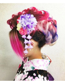 夏!盛り髪☆☆ +子供ちゃん浴衣の撮影風景