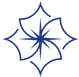 Elegant star pattern design with navy-colored stars on a transparent background