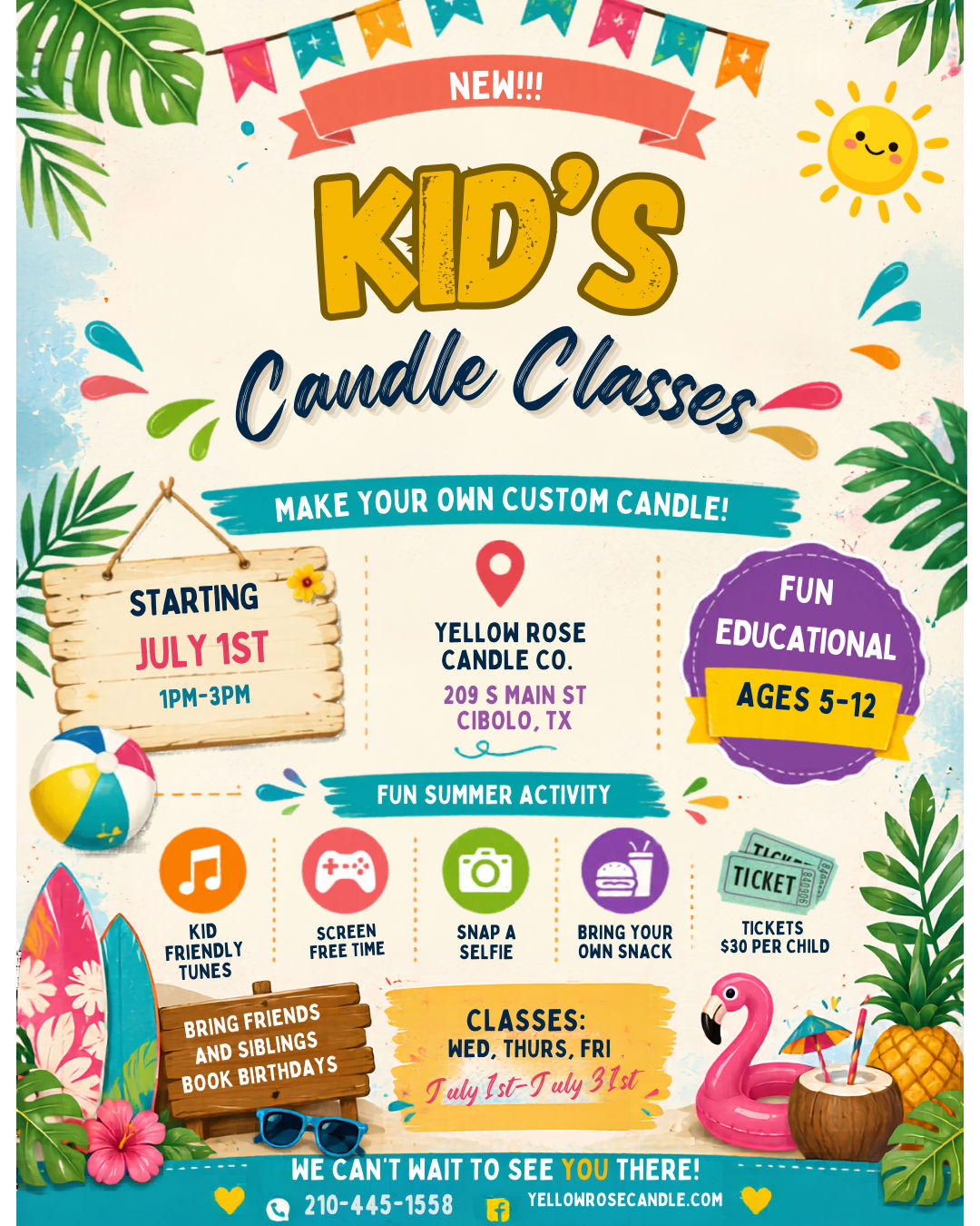 Kids Candle Making Workshop | Summer Fun in Cibolo, TX