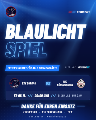 Eisbären sagen Danke: Blaulichtspiel am 6. November
