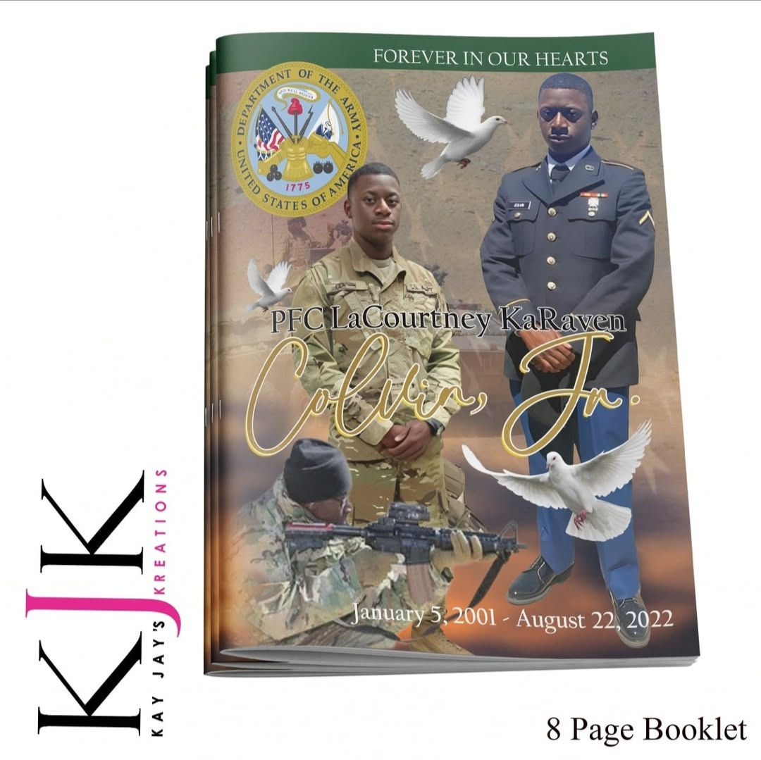 Military - Army Funeral Program Design