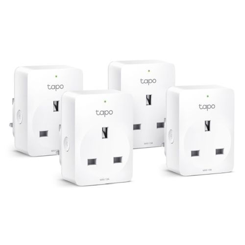 TP-LINK (TAPO P110 4-Pack) Mini Smart Wi-Fi Socket, Remote Access, Scheduling, A