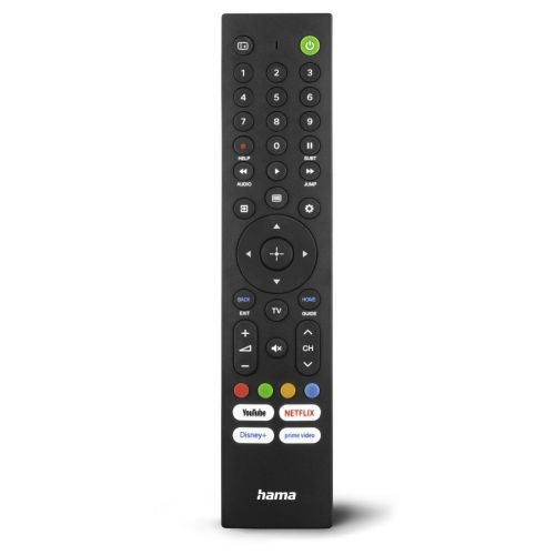 Hama Universal IR Remote Control for Sony TVs, Teachable, 4 App Buttons, 10m Ran