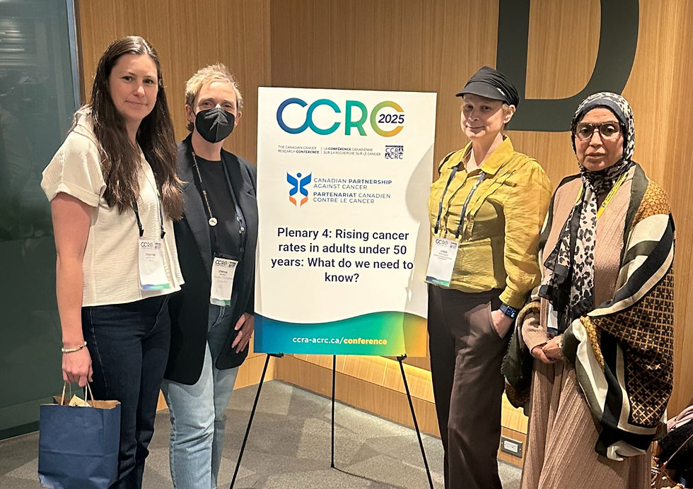 L to R: Christine Lafontaine, Cynthia Mitchell, Corri Desaulniers, and Heba Affifi at CCRC 2025 in Calgary