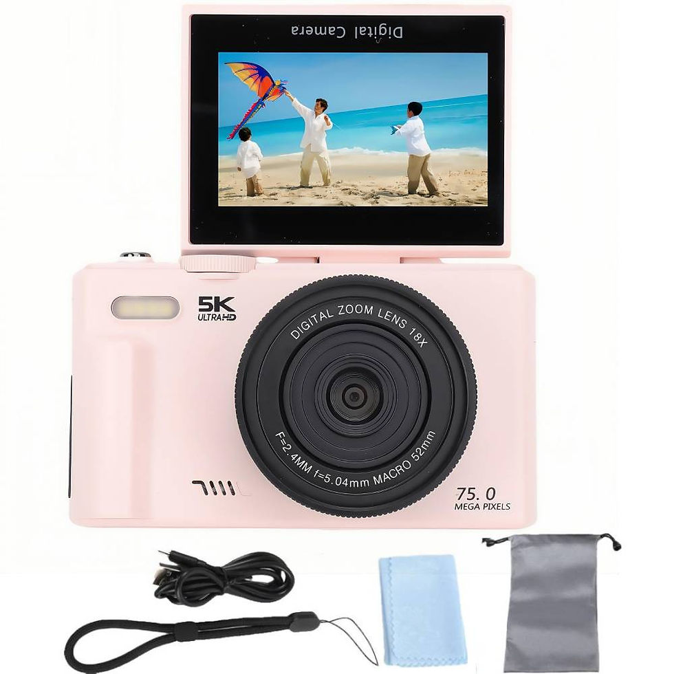 Thumbnail: 5K Digital Camera for Photography 75MP 18X Digital Zoom Vintage Vlog Video Recor
