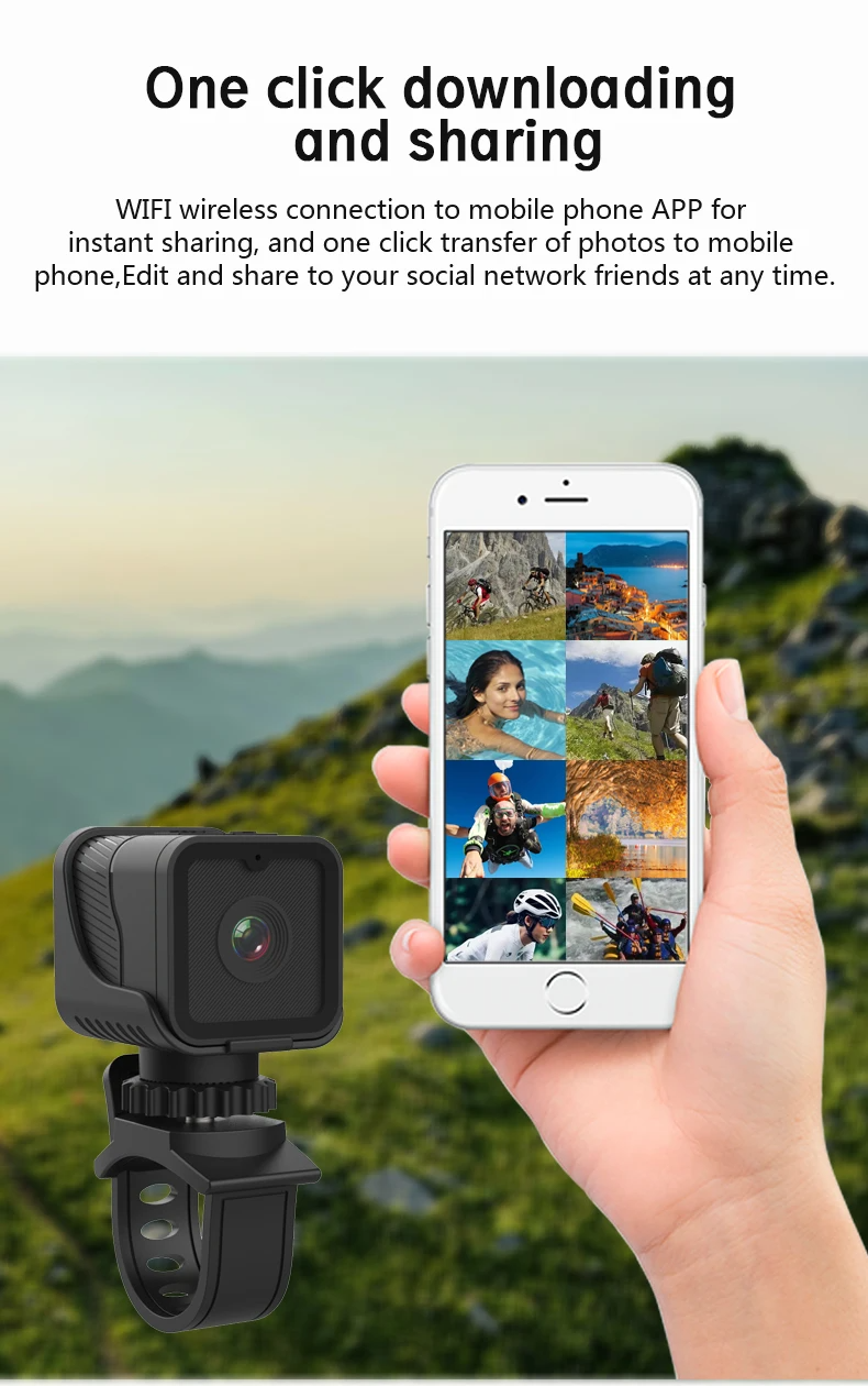 Thumbnail: 1080P high-definition wireless small camera, WiFi hotspot mini DV camera, outdoo
