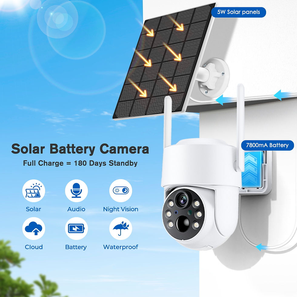 Thumbnail: WiFi PTZ Camera Outdoor Wireless Solar IP Camera 4MP HD Built-in Battery Video S