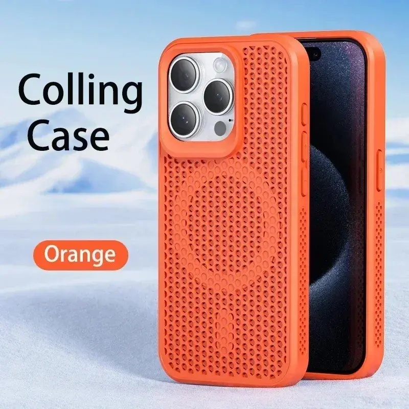 Thumbnail: Cooling Heat Dissipation Phone Case For iPhone 17 16 15 14 13 12 11 Pro Max Plus