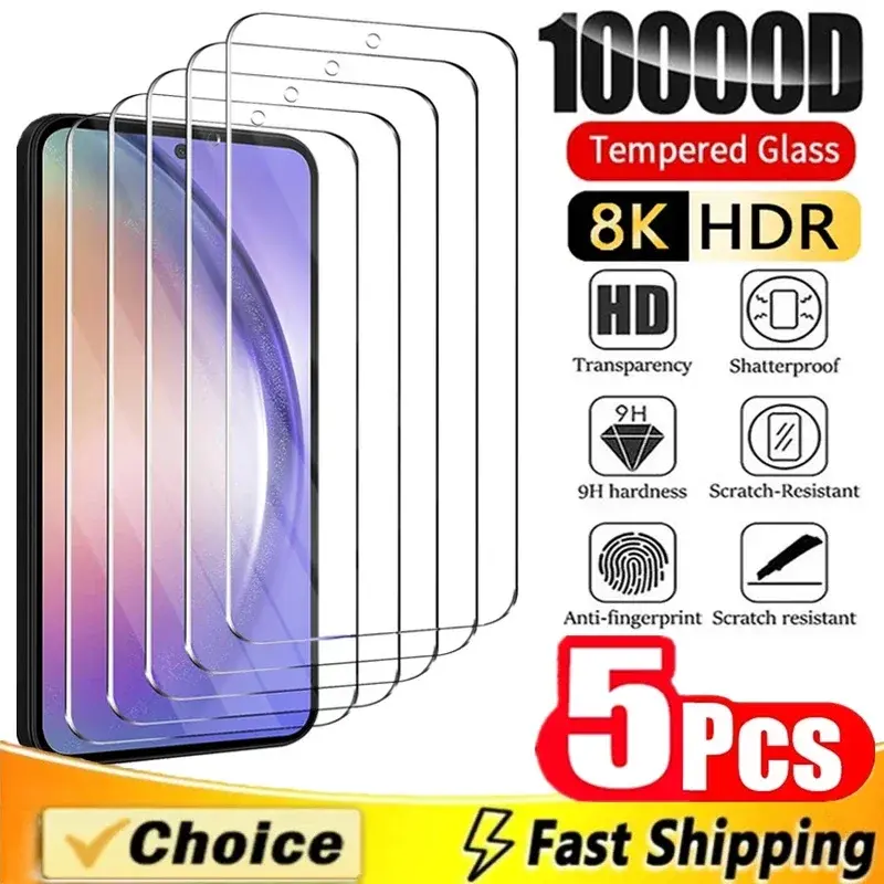Thumbnail: 5Pcs Screen Protector for Samsung Galaxy A55 A54 A13 A53 A52 A12 A22 A33 A32 A51