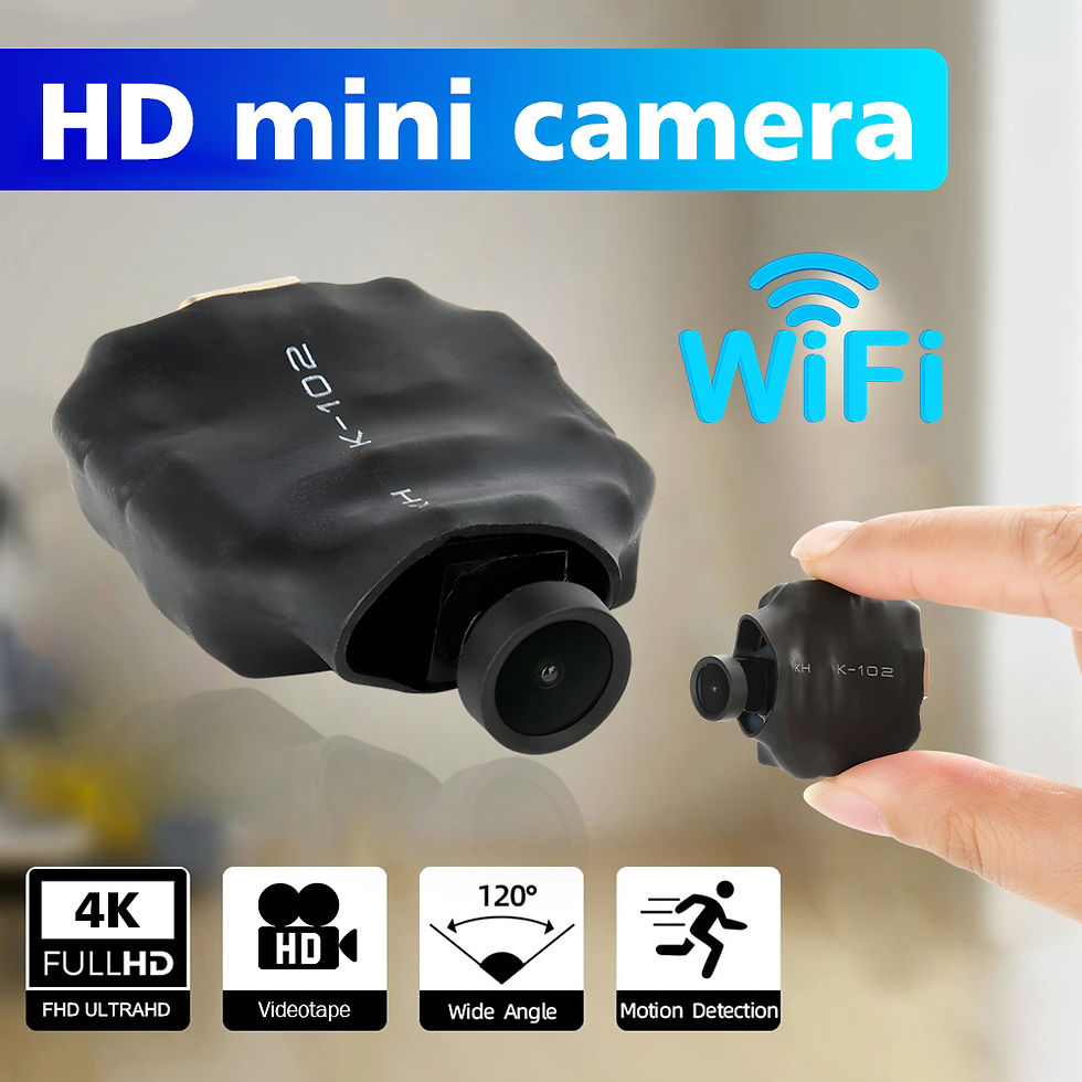 Thumbnail: 4K HD Mini Camera Wireless WIFI Camera Supports 5X zoom, motion detection, remot