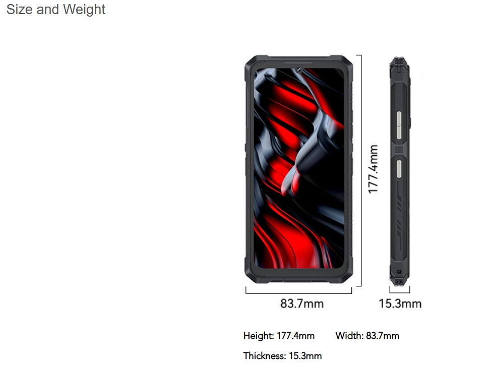 Thumbnail: Thin Rugged Smartphone Android 15 Cubot KingKong ES 3, 10200mAh Battery, 16GB RA