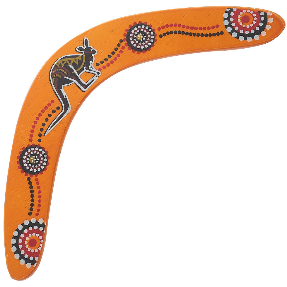 Thumbnail: Parent-Child Interactive Woodiness Kangaroo Boomerang - V Shaped Flying Disc Thr