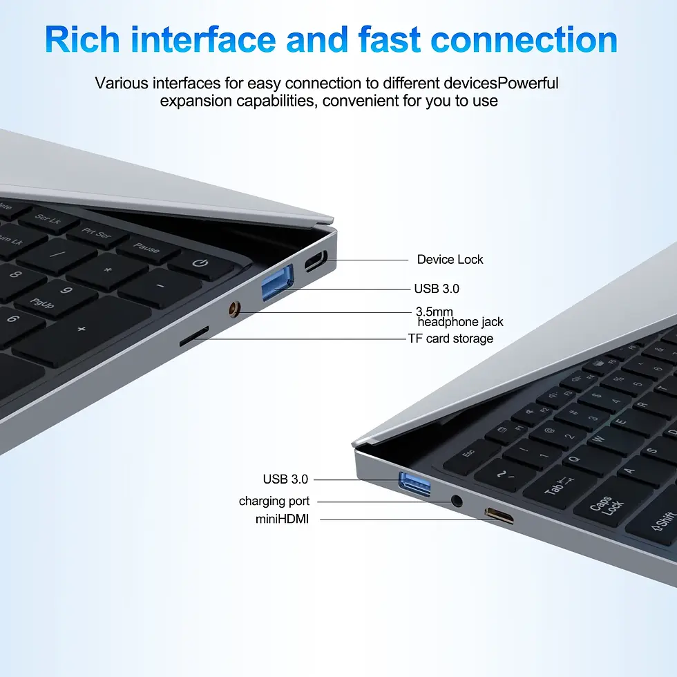 Thumbnail: Laptop 15.6" intel i7-6500U gaming laptops 32GB DDR4 2TB windows 11 Backlit Keyb