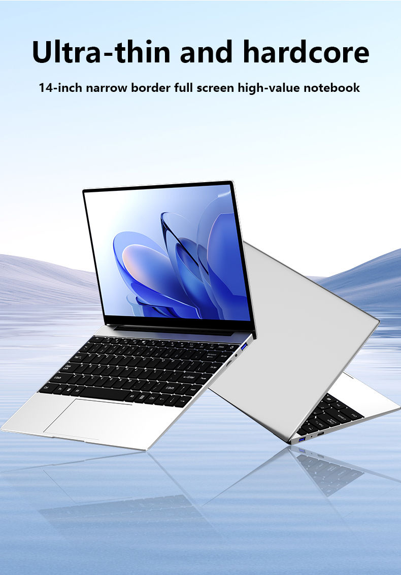 Thumbnail: 14.1" Ultra Slim Notebook 16GB RAM 2TB SSD Intel N3700 Gaming Laptop 1920*1080 D