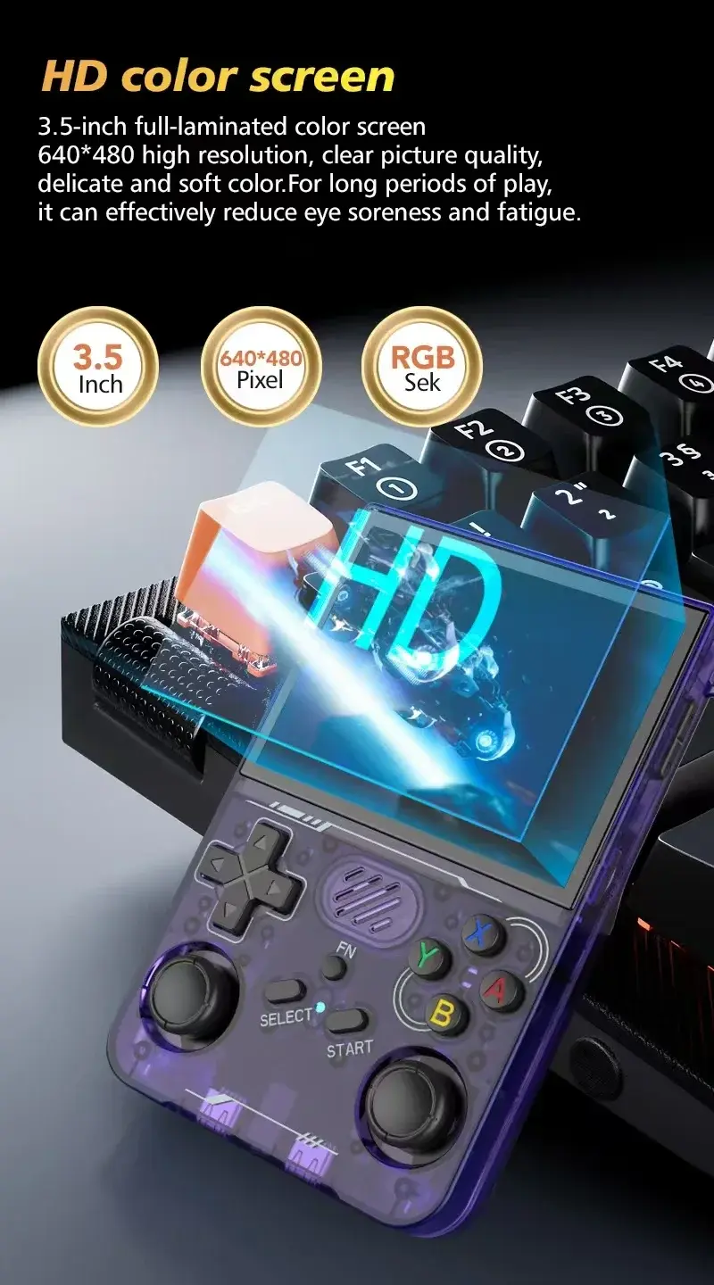 Thumbnail: R36S updated R36XX Retro Handheld Game Console Linux ARKOS 3.5Inch IPS Screen Po