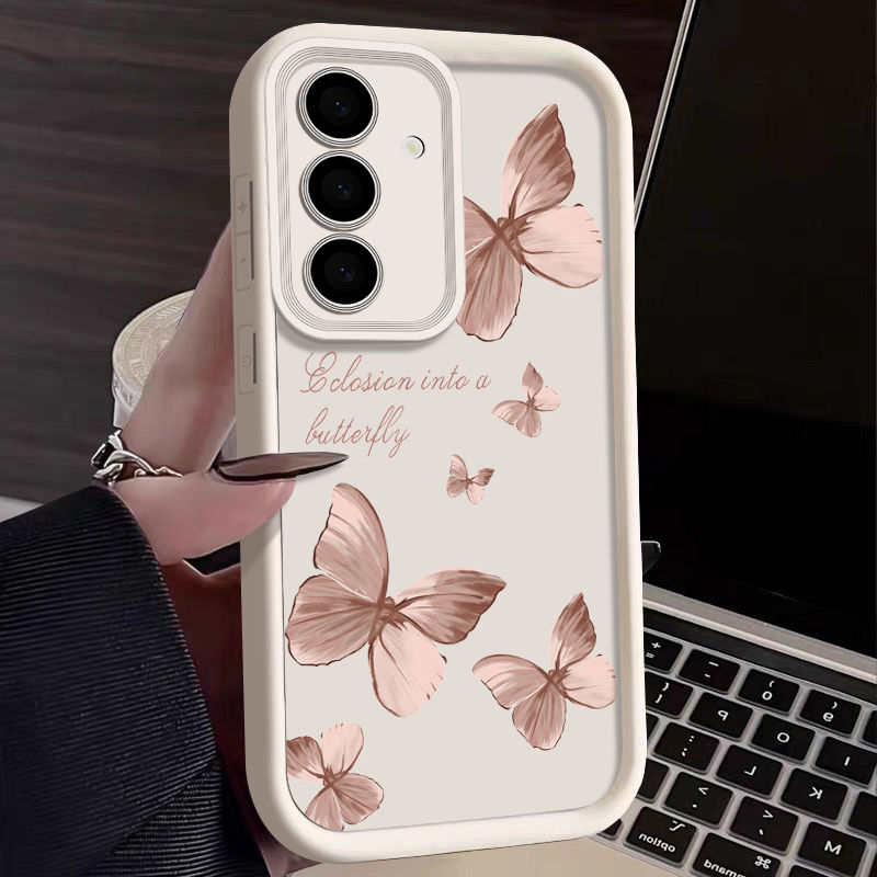 Thumbnail: Gold Butterfly Soft TPU Case For Samsung Galaxy A57 A55 A17 A15 A56 A16 A35 A25 