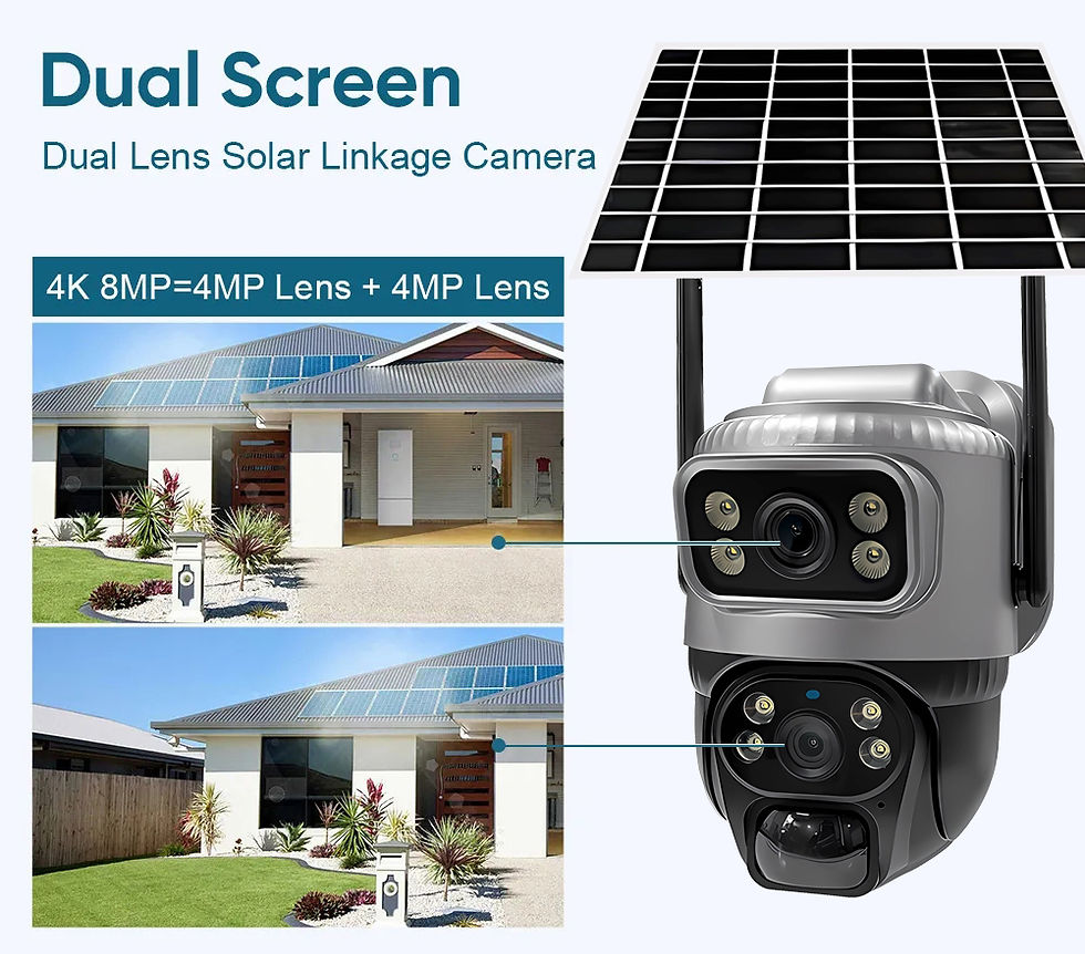 Thumbnail: V380 Dual Lens 4G Camera Solar PIR Human Detection Night Vision Waterproof Secur